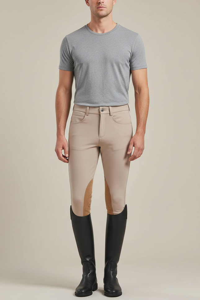 Pantalon Equitation Camel - Polyester
