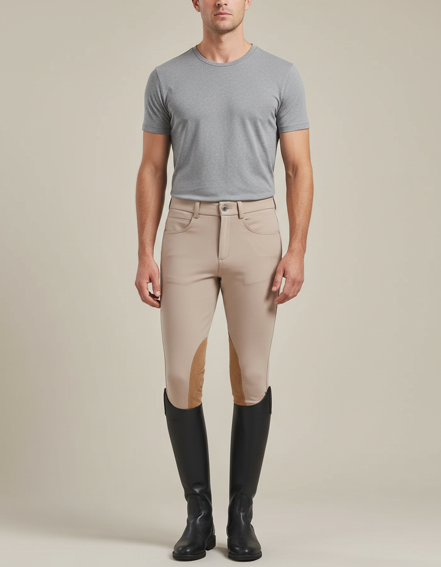 Pantalon Equitation Camel - Polyester