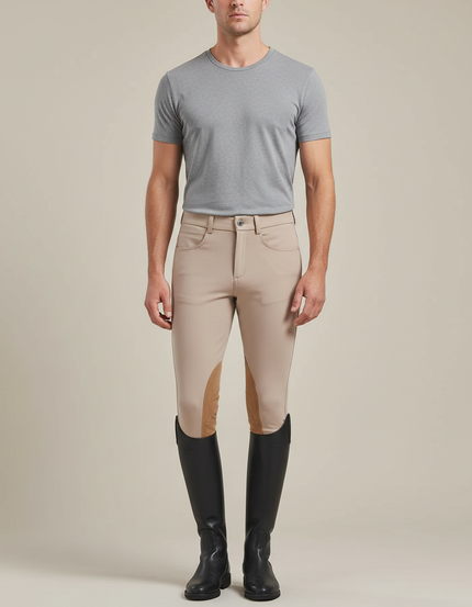 Pantalon Equitation Camel - Polyester