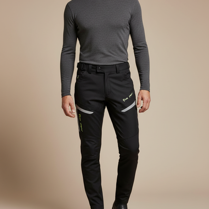 Pantalon Équitation Noir Homme Respirant Anti-Chute Ajusté - Polyester