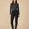 Pantalon Équitation Noir Femme Taille Haute Adhérent - Polyester