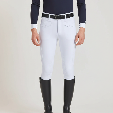 Pantalon Équitation Blanc Homme Silicone Ajusté Élégant - Polyester