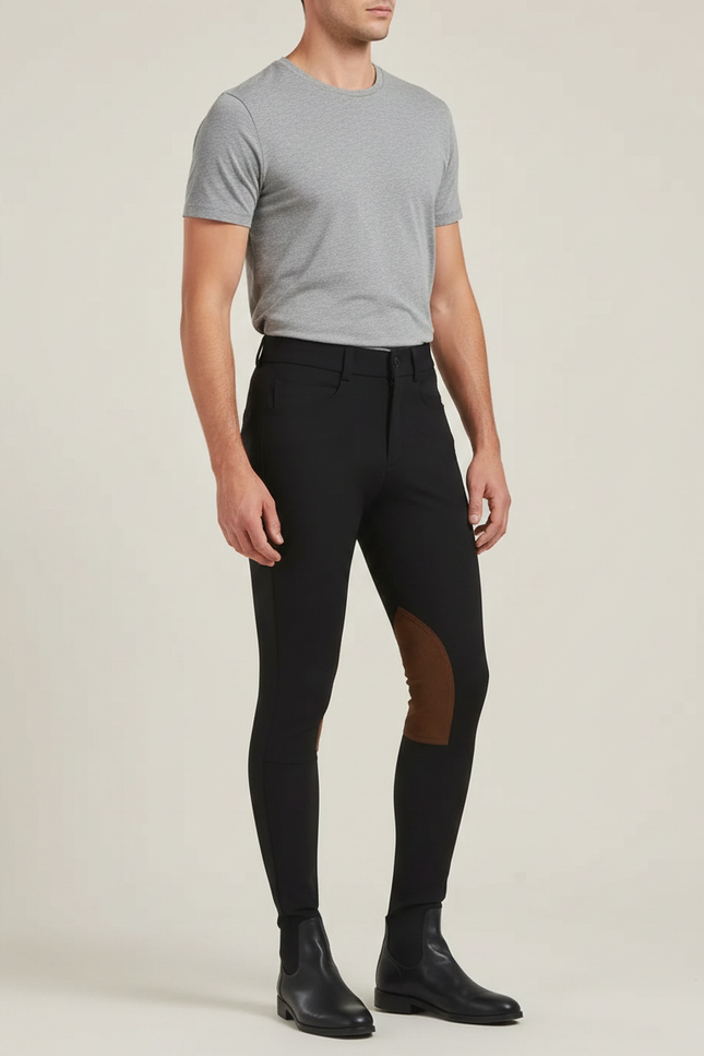 Pantalon Equitation Jodhpur Homme - Noir Polyester