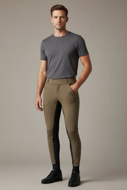Pantalon Equitation Randonnée - Kaki Polyester