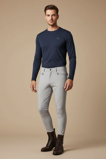 Pantalon Legging Equitation - Gris Polyester