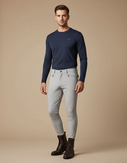 Pantalon Legging Equitation - Gris Polyester