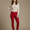 Pantalon Équitation Rouge Femme Ajusté Stretch Élégant - Polyester