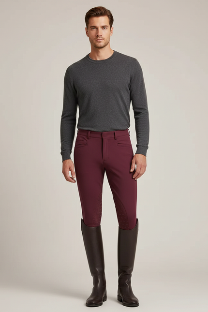 Pantalon Equitation Prune - Bordeaux Polyester