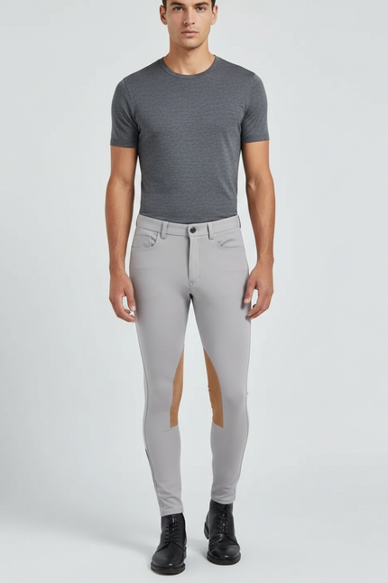 Pantalon Equitation Respirant - Gris Polyester