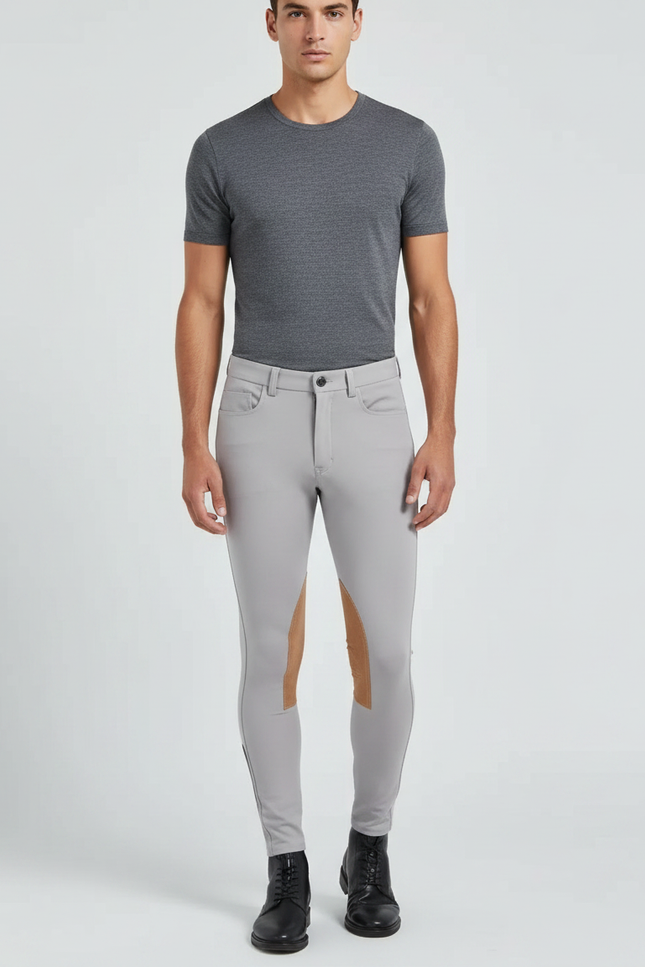 Pantalon Equitation Respirant - Gris Polyester