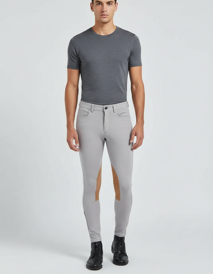 Pantalon Equitation Respirant - Gris Polyester