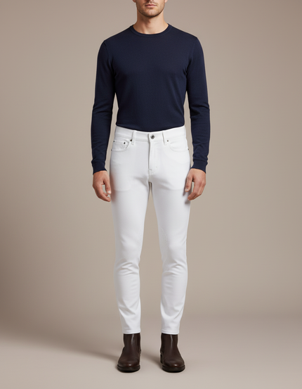 Pantalon Equitation Jeans - Blanc