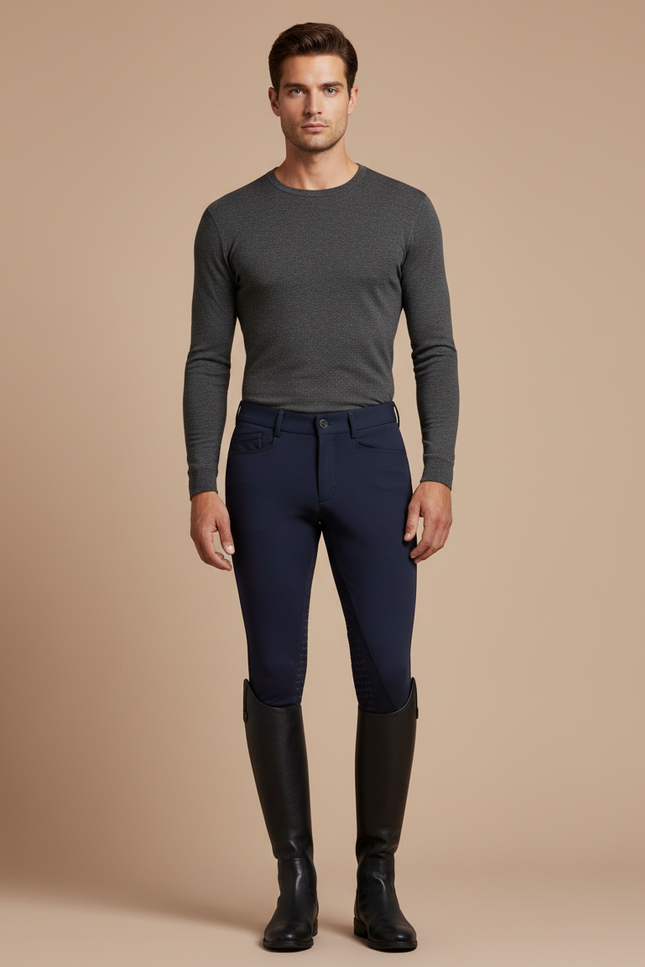 Pantalon Equitation Cso - Marine Polyester