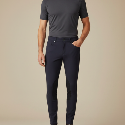 Pantalon Equitation Microfibre - Marine Polyester