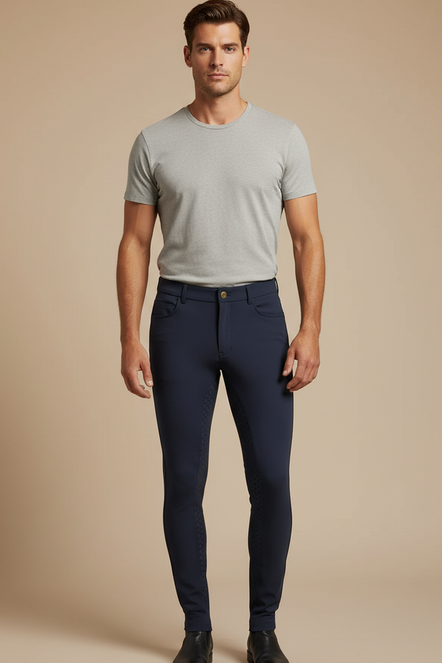 Pantalon Bleu Equitation - Marine Polyester
