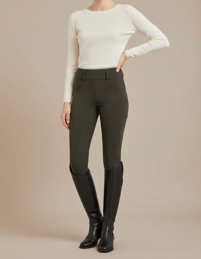 Pantalon Équitation Femme Taille Haute