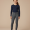 Pantalon Équitation Gris Enfant Silicone Adhérent Confortable - Polyester
