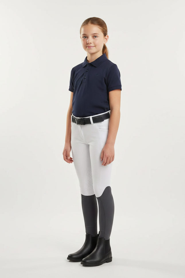 Pantalon Équitation Blanc Enfant Full Seat Grip - Polyester