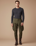 Pantalon Equitation A Pince - Kaki Gabardine