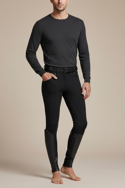 Pantalon Equitation Silicone - Noir Polyester