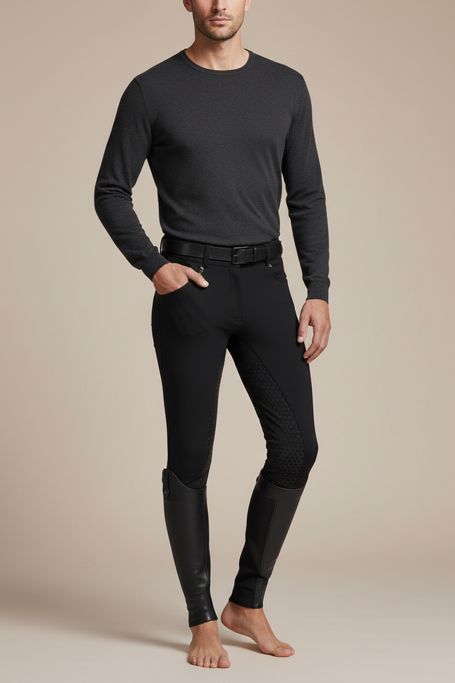 Pantalon Equitation Silicone - Noir Polyester