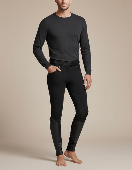 Pantalon Equitation Silicone - Noir Polyester