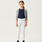 Pantalon Équitation Blanc Fille Adhérent Silicone Classique - Polyester