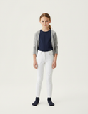 Pantalon Équitation Blanc Fille Adhérent Silicone Classique - Polyester