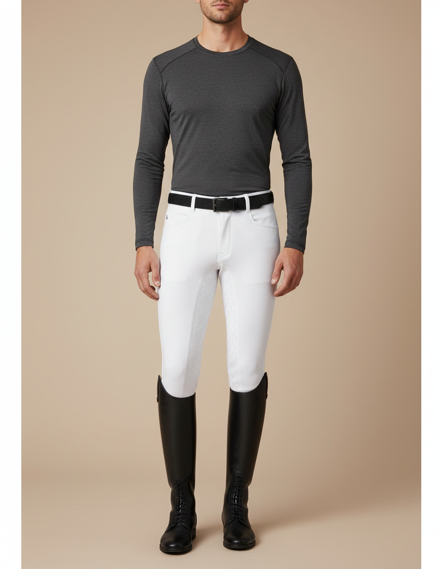 Pantalon Blanc Equitation Concours - Polyester