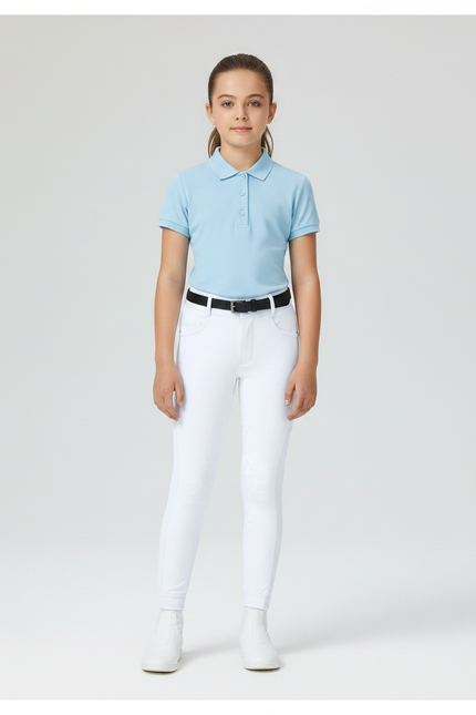 Pantalon Equitation Blanc Avec Strass - Polyester