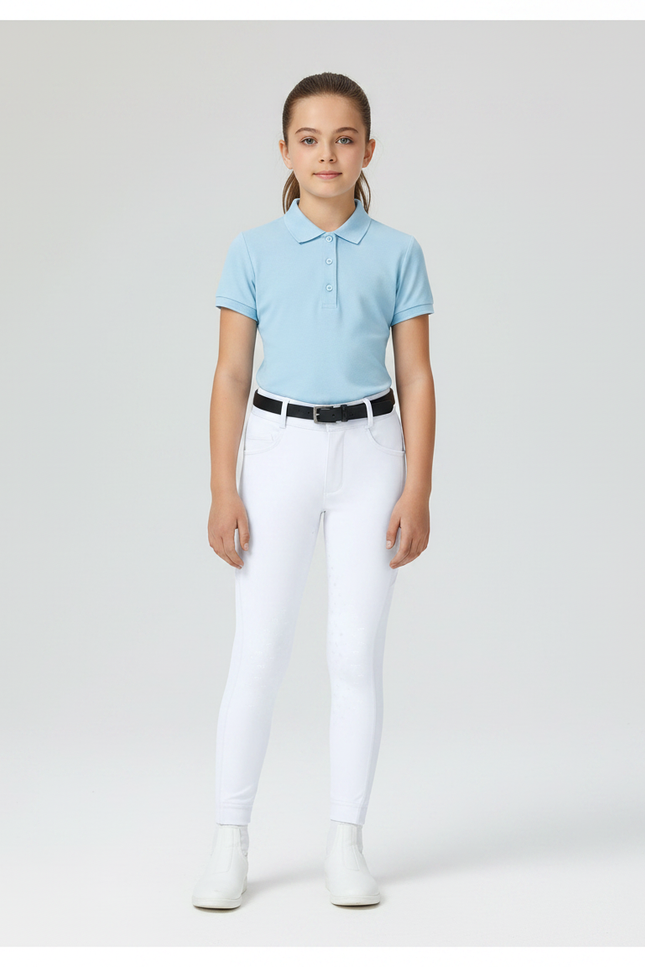 Pantalon Equitation Blanc Avec Strass - Polyester