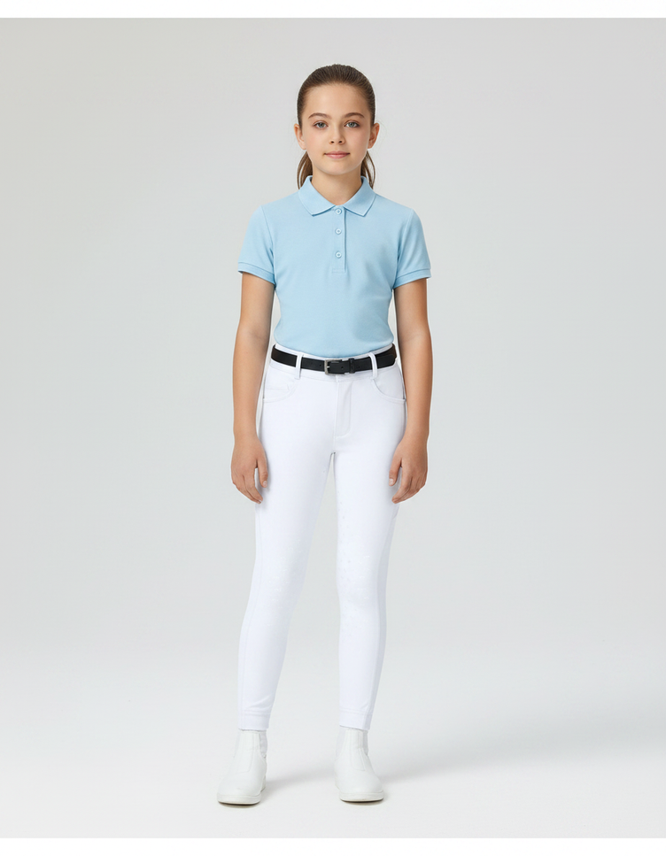 Pantalon Equitation Blanc Avec Strass - Polyester