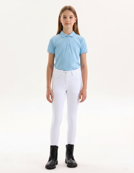 Pantalon Equitation Ete Fille - Blanc Polyester