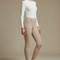 Pantalon Equitation Sans Couture - Beige Polyester