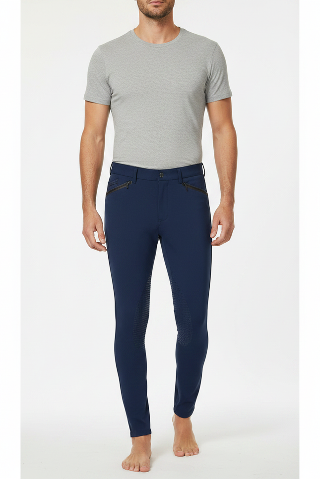 Pantalon Equitation Bleu - Marine Polyester