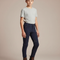 Pantalon Équitation Marine Enfant Silicone Ajusté Confortable - Maille