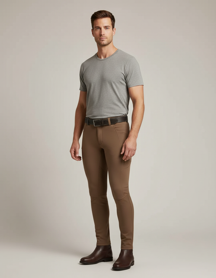 Pantalon Equitation Marron - Polyester