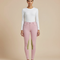 Pantalon Équitation Rose Femme Genoux Renforcés Adhérent - Polyester