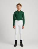 Pantalon Équitation Blanc Silicone Enfant Ajusté Confortable - Polyester