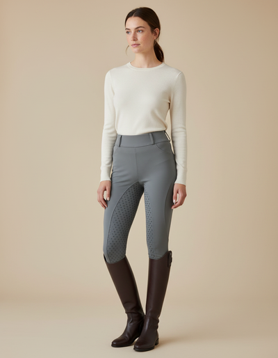 Pantalon Équitation Femme Gris