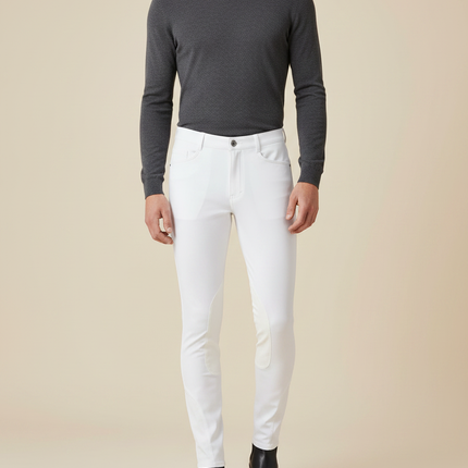 Pantalon Equitation Impermeable Homme - Blanc Polyester