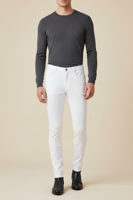 Pantalon Equitation Impermeable Homme - Blanc Polyester