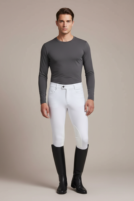 Pantalon Blanc Concours Equitation - Polyester