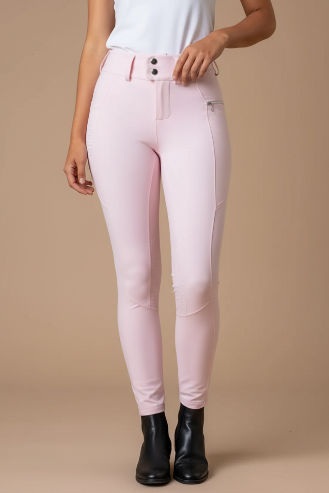 Pantalon Équitation Rose Femme Adulte Silicone Ajusté - Polyester
