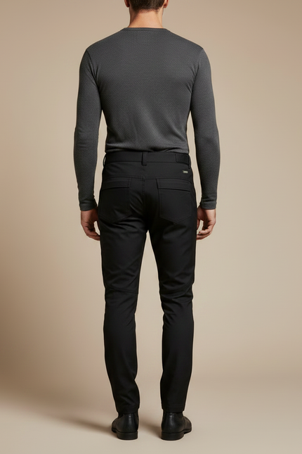 Pantalon Équitation Noir Homme Respirant Anti-Chute Ajusté - Polyester - vue 2
