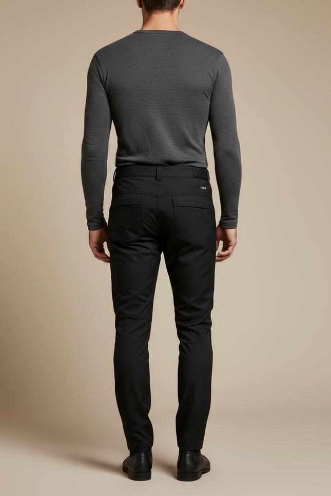Pantalon Équitation Noir Homme Respirant Anti-Chute Ajusté - Polyester - vue 2