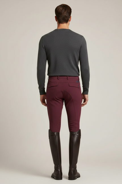 Pantalon Equitation Prune - Bordeaux Polyester - vue 2