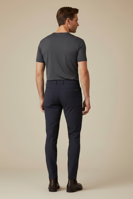 Pantalon Equitation Microfibre - Marine Polyester - vue 2