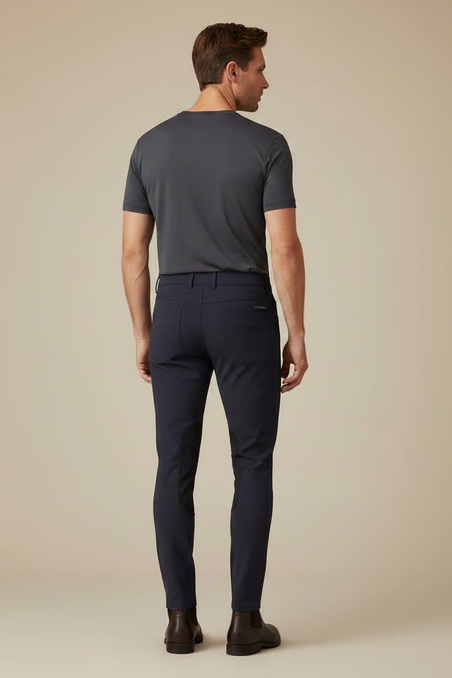 Pantalon Equitation Microfibre - Marine Polyester - vue 2