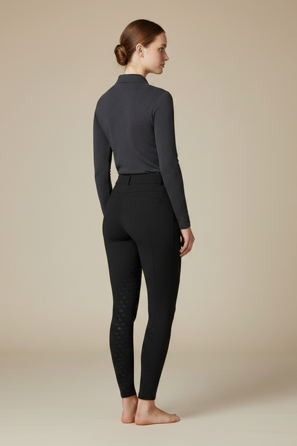 Pantalon Équitation Femme Noir Slim - Polyester - vue 2